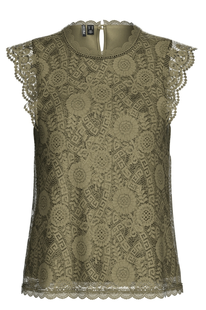 PCOLLINE SL LACE TOP WVN NOOS 17120454 MERMAID